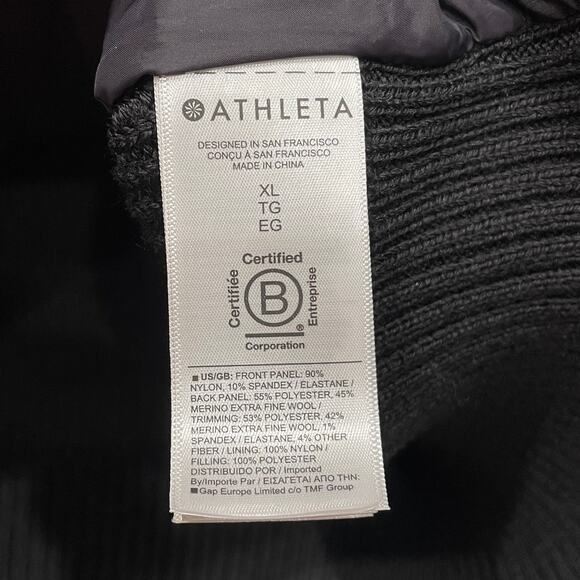 NWT Athleta Incline Hybrid Vest in Black - Size: XL - Picture 6 of 6